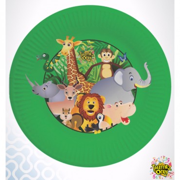 Themez Only Jungle Paper 9 Inch Plate 10 Piece Pack